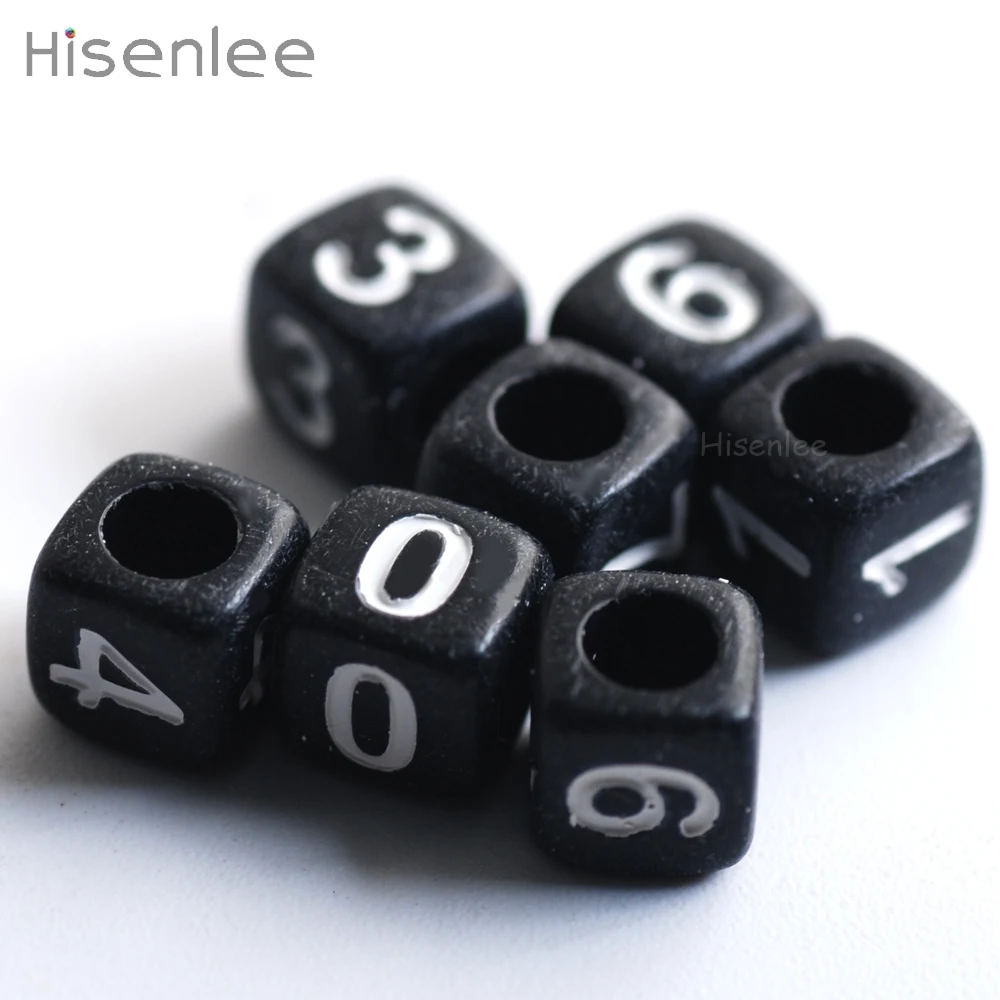Hisenlee Cool 200 шт./пакет 6*6 мм черный модный акриловый куб для перегородок апертура 3 5