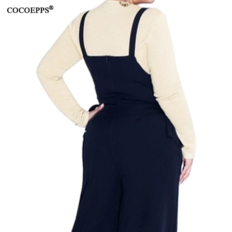 5XL 6XL Plus Size 2019 Women Jumpsuit Spring Summer Casual Big size Jumpsuit Romper Loose Elegant Female Long Jumpsuit Overalls