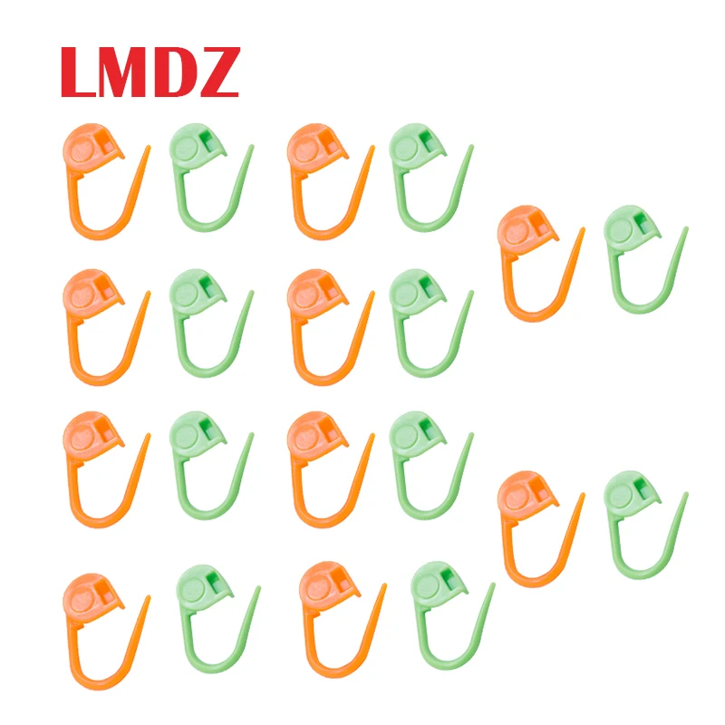 

LMDZ 20Pcs Locking Stitch Markers Colorful Plastic Knitting Crochet Locking Markers Crochet Latch Knitting Tools Needle Clips