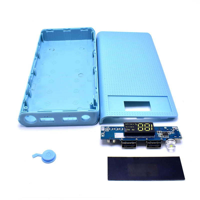

FT Consumer digital Store 2.1A4 USB LED Power Bank Case 6x18650 Battery Charger DIY Box Case Kit for Phone New for Dropshipping