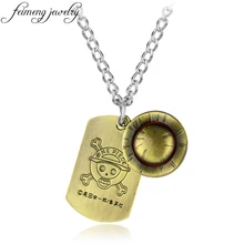 Feimeng-collier pendentif une pièce pour hommes, pendentif, Logo de chien, chapeau de Luffy, crâne, motif Anime, accessoires à la mode