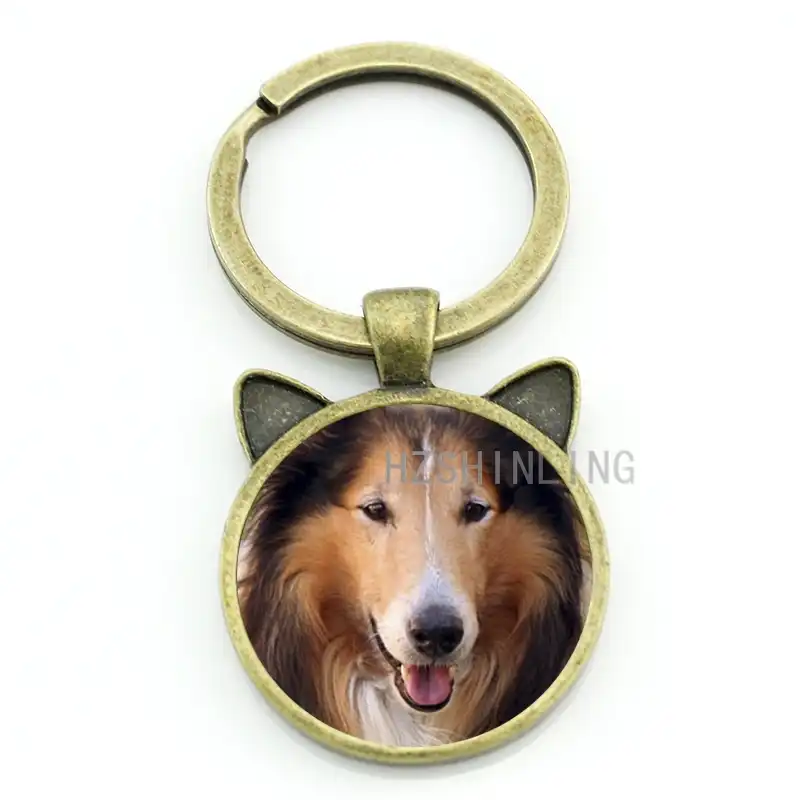 2016 Hot Selling Dog Keychain Long Haired Rough Collie Mini