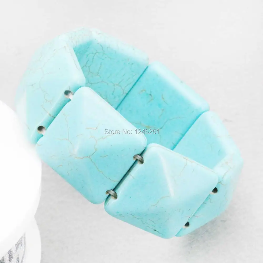 25 мм браслет из турецкого камня Howlite бусины драгоценные камни женский ремешок на
