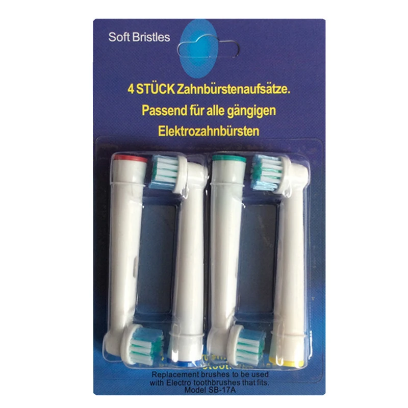 4pcs Universal Electric Toothbrush Heads Suit Replacement Soft bristled