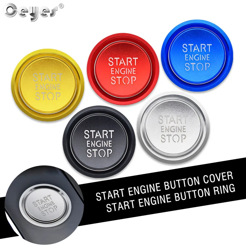 

Ceyes Car Styling Sticker Accessories Auto Start Stop Engine Button Ignition Rings Case For Audi A4 A5 A6 A6L A7 C7 Q5 B8 Covers
