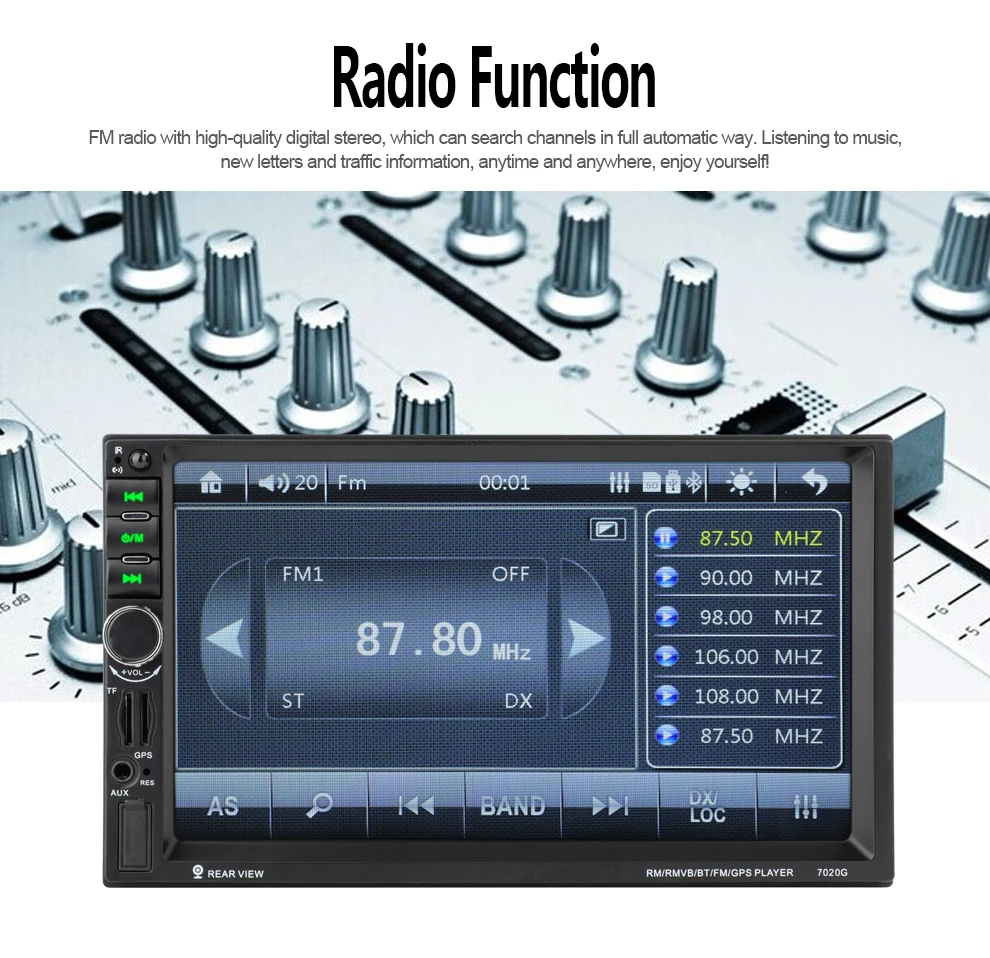 7020G двойной 2 DIN автомобильный аудио Авто Радио Bluetooth 7 ''DVR сенсорный экран Авторадио 2din gps навигация Стерео FM USB TF автомобильное радио