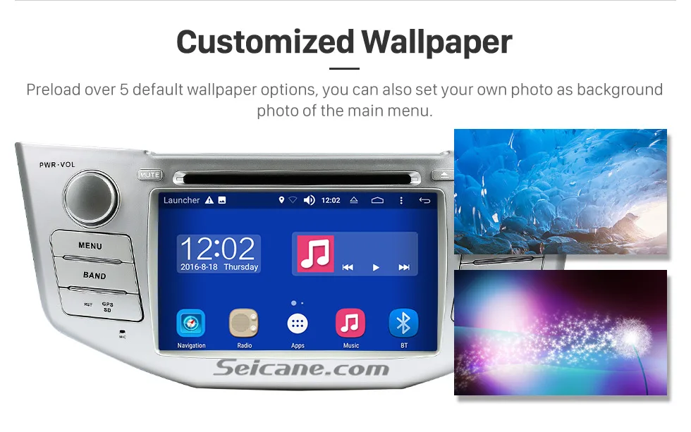 Sale Seicane 2Din Android 8.0 HD7" Car Radio GPS Multimedia Player With 3G WIFI For Lexus RX 400h RX 330 RX 350 RX 300 Toyota Harrier 19