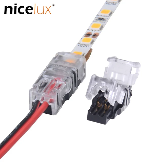 10pcs/lot Solderless 2pin LED Strip Connector for 5mm 2pin ...