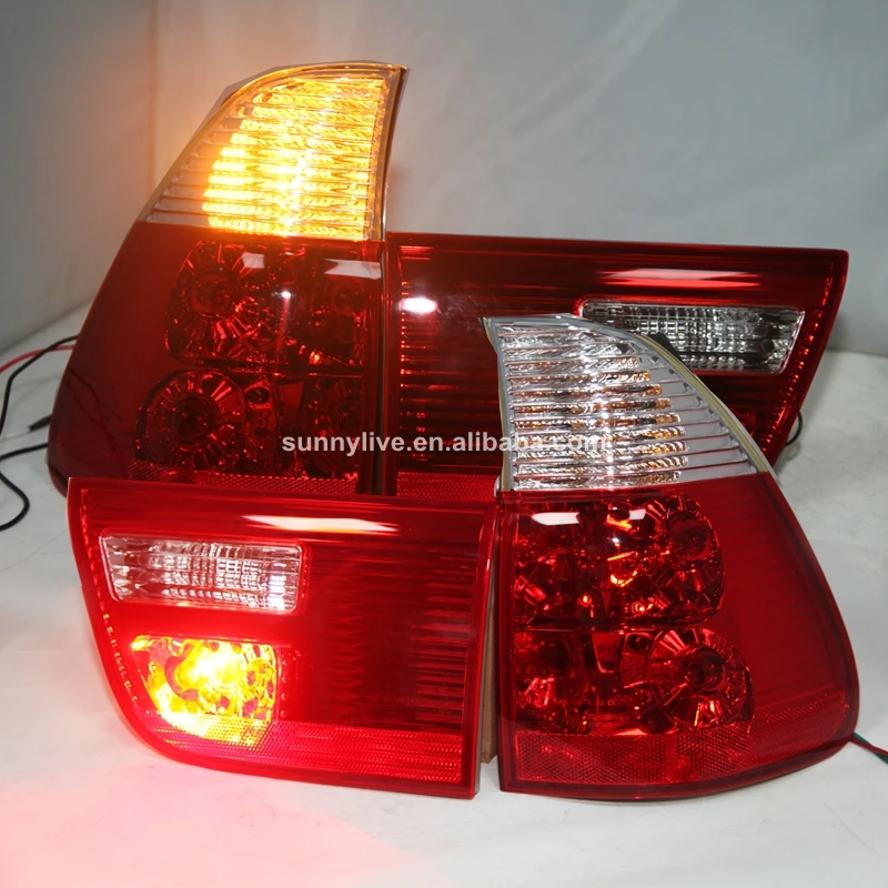 1998 2006 year For BMW X5 E53 Tail Lamp RearLights Back light Red White Halogen styleCar Light