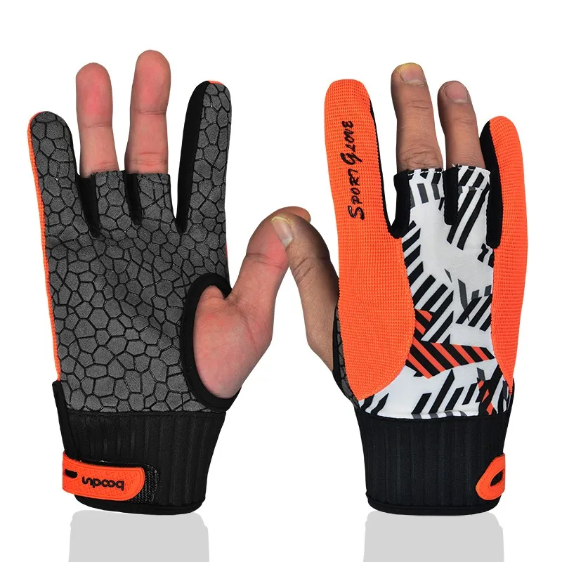 Новые настоящие профессионально Нескользящие Боулинг Bloves удобные аксессуары полупальчиковые инструменты спортивные перчатки варежки