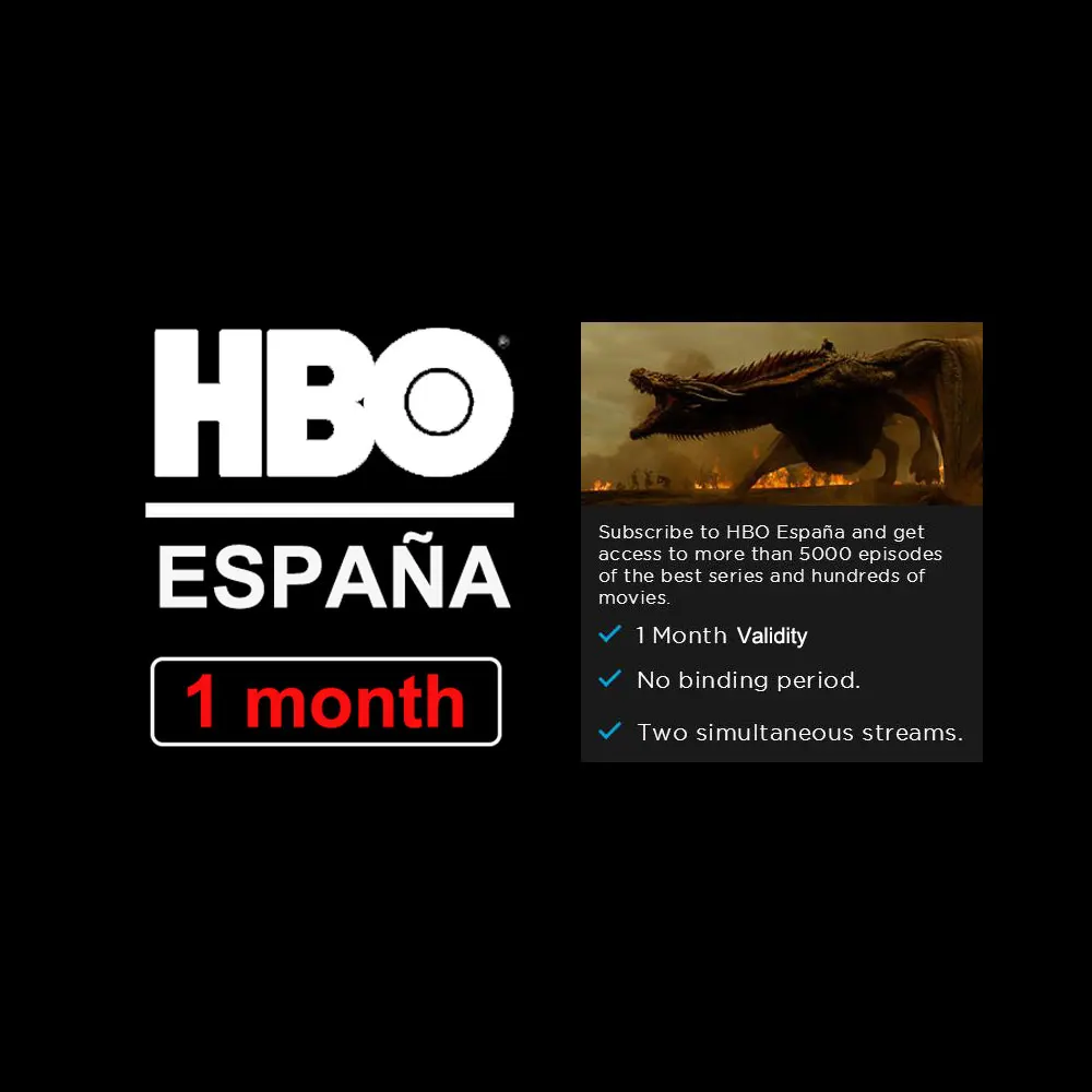 

1 Month HBO Spain Account With Popular Films Support Spanish Subtitles For Android TV Box IOS Android Phone Smart TV PC Laptop
