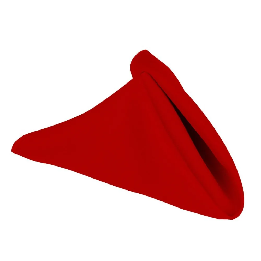 

Free Shipping, 45cm Polyester Cotton-Feel Napkin Red for Wedding, 20/pack