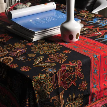 

Yunnan impression Southeast Asian style cotton and linen fabric clothing sofa national printing 100 148cm