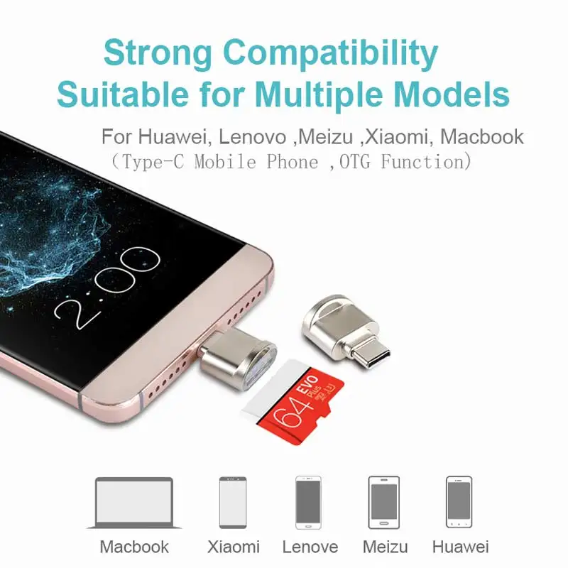 MFi Lightning Micro SD TF OTG Swivel Card Reader USB 2 0 Memory Mini Cardreader for 4