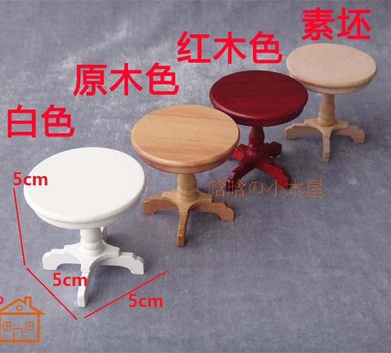 Round Coffee Table end Table dollhouse furniture wooden red color children Furniture Toys Round Coffee Table end Table dollhouse furniture wooden red color children Furniture Toys