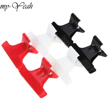 6 шт./компл. бабочка парикмахерские зажим модные Пластик Цветные волосы зажим салон раздел Заколки ручки Набор для укладки