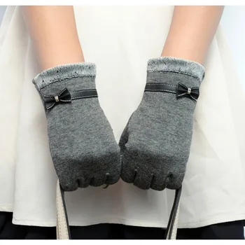 

Girls Women Fashion Winter Warm Touch Screen Outdoor Full Fingers Wrist Gloves