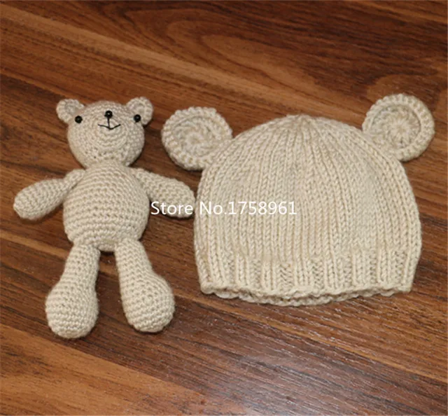 knitted baby teddy