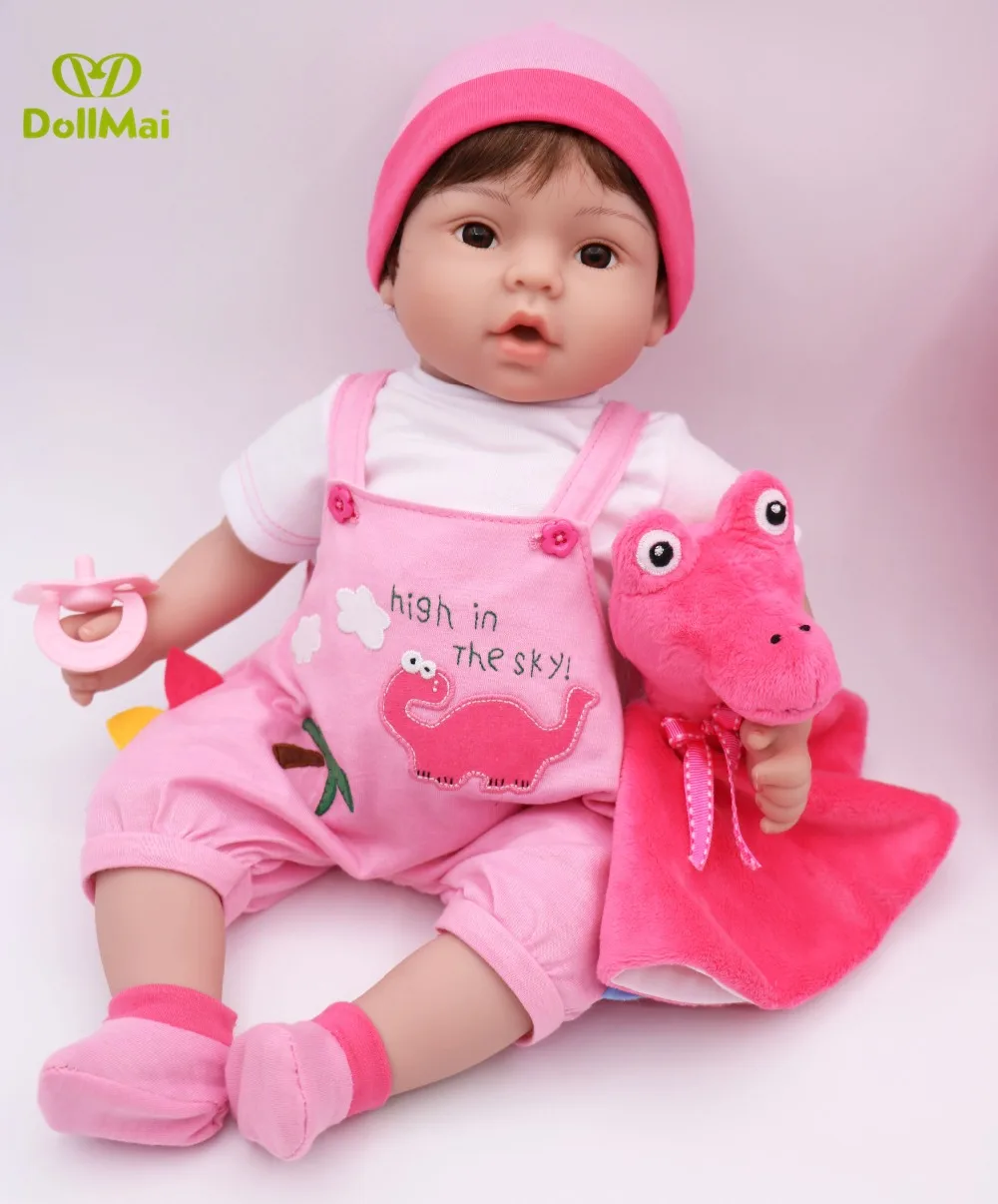 Детская переноска reborn toy dolls 17 "40 см мягкий силиконовый винил для новорожденных, для девочек и мальчиков куклы Bebe bonucas возрождённая игрушка