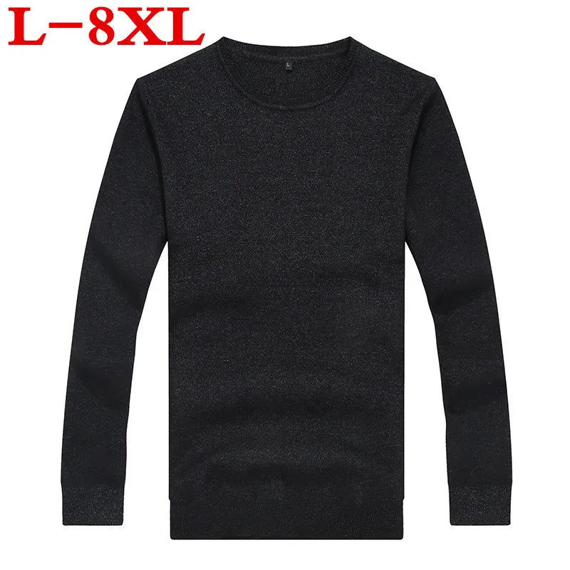 2018 Большие размеры 8XL 7XL зима Для мужчин джемпер 100% из чистого кашемира вязаный свитер v-образным вырезом с длинным рукавом теплые пуловеры
