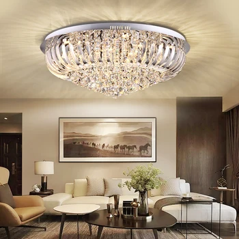 

Simple modern three color LED hexagonal six creative warm bedroom study crystal lamps lighting fixture led crystal ceiling lamps