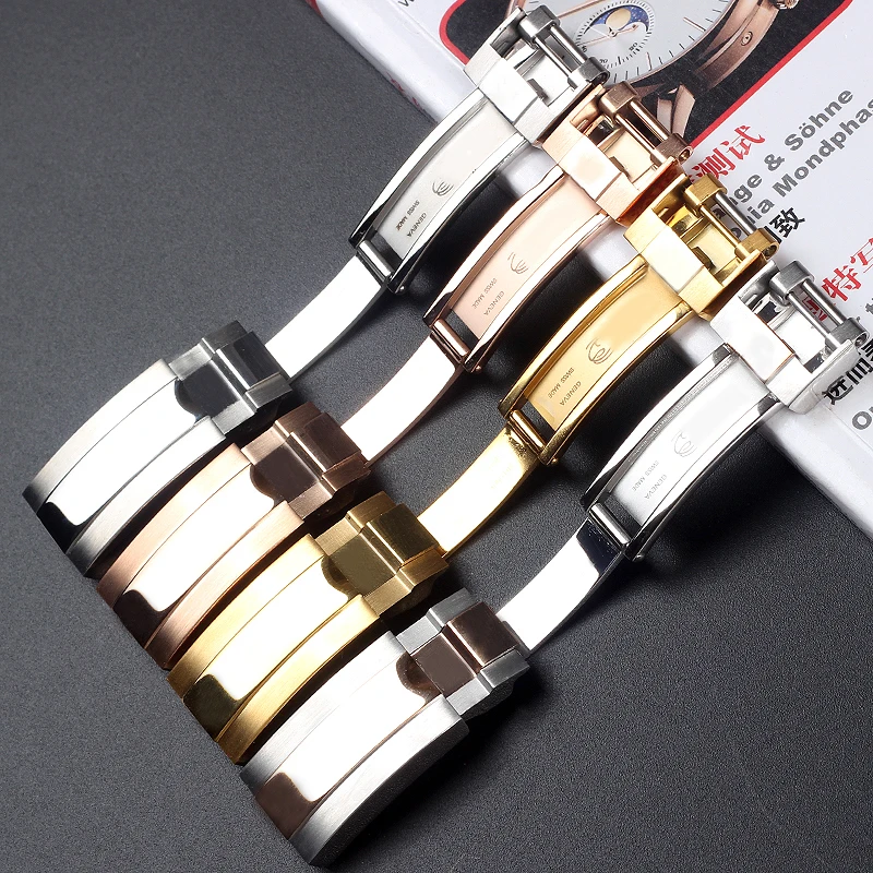 

Watchbands Clasp Folding Buckle For Role rubber leather Strap Buckle Clasp Submariner Cosmograph Daytona GMT-Master Accessories