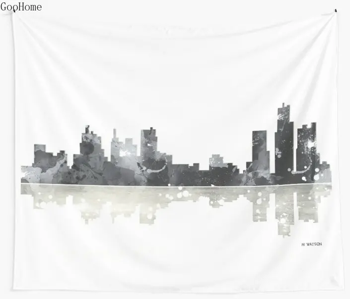 Настенный гобелен Boston Mass Skyline пляжное полотенце плед одеяло коврик для пикника и