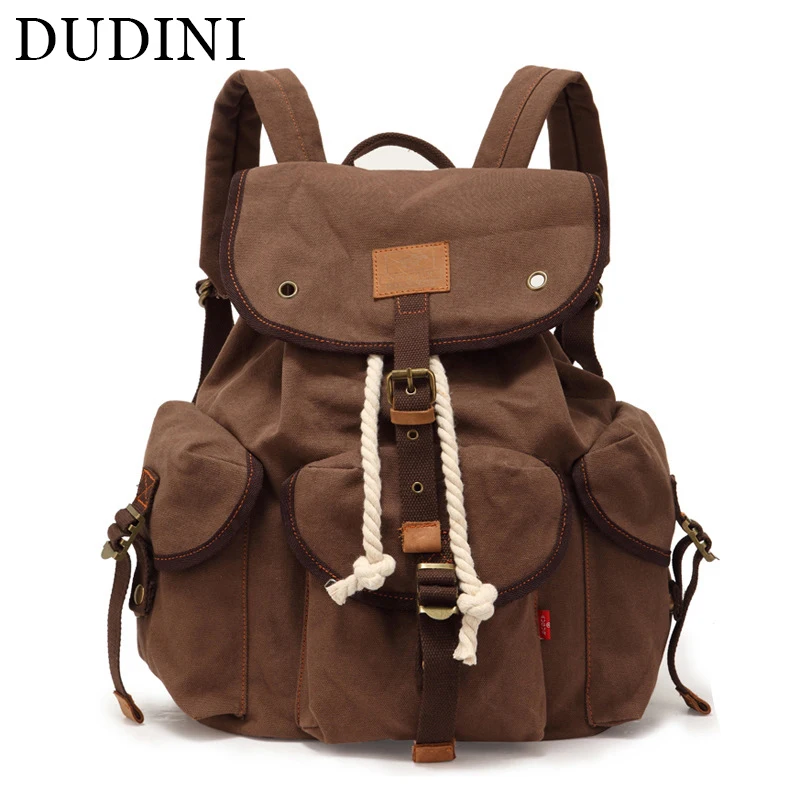 

DUDINI New Fashion Canvas Shoulders Bags Men Backpacks Casual High Quality Travel Bags Laotop Backpacks Rucksack School Bag