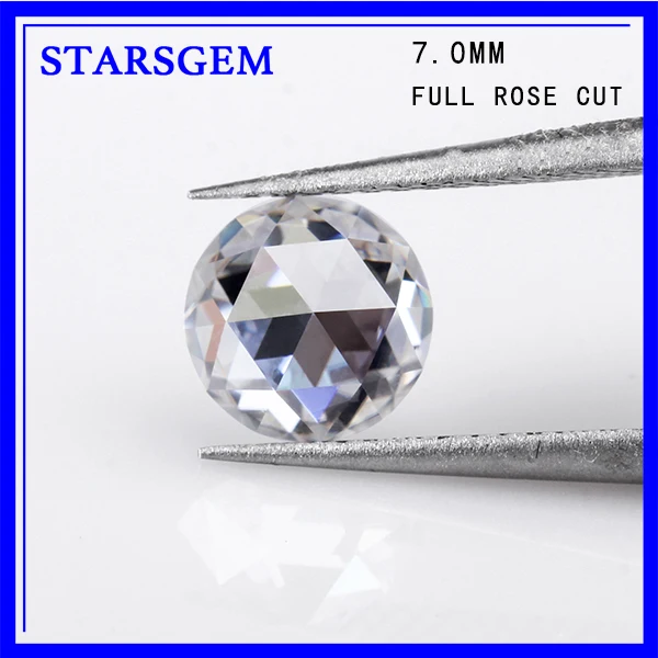 

Loose moissanites stone gh color 7.0mm round Single Rose cut Moissanites gemstones synthetik diamonds stone High quality