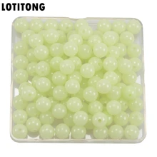 LOTITONG 100 шт./лот 12 мм Круглые Светящиеся бусины для рыбалки светится в темноте приманка плавающая поплавок снасти Пластиковые снасти приманки аксессуары