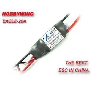 

Yuenhoang 1PC Hobbywing Eagle-20A Brushed ESC with BEC Electric Speed Controller Regulator for RC UAV Drone Model Aircraft