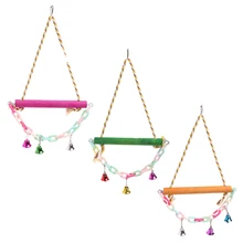 Pet Bird Parrot Parakeet Budgie Cockatiel Cage Hammock Swing Toys Hanging Toys