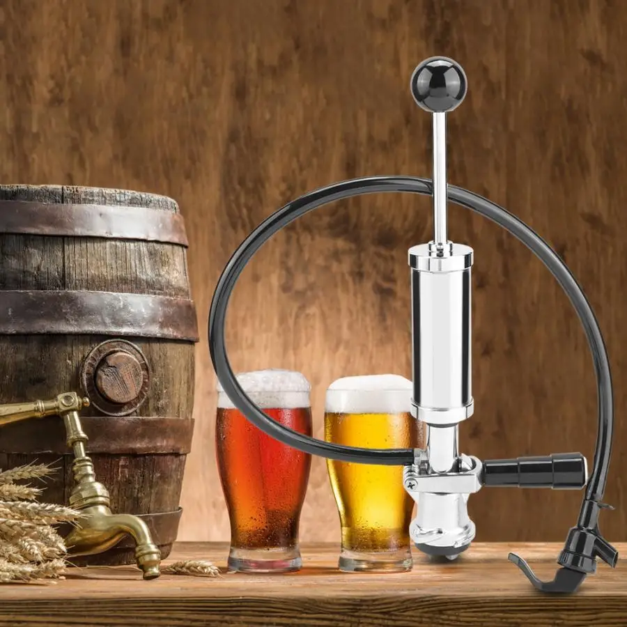 

4 In Draft Beer Picnic Tap Party Pump Heavy Duty Beer Keg Tap Pump with Squeeze Trigger