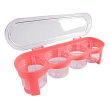 4 шт. банка для специй приправ банка сахарница прозрачная красочная крышка приправа коробка с ложкой кухонный инструмент солонка коробка бутылка