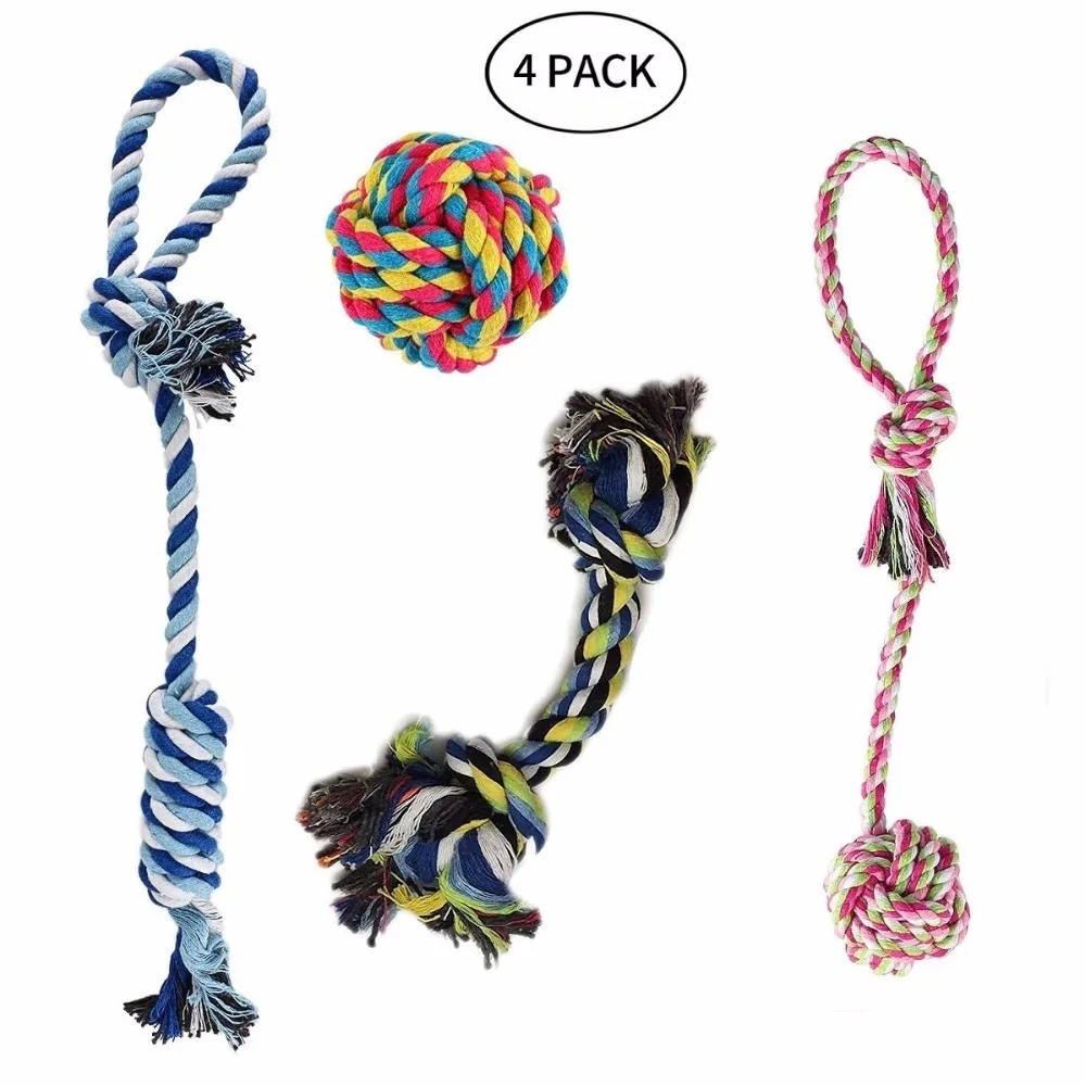 RoarMeow Dog Toys Set for Puppy Pet Rope Toys For Small to Medium Dogs