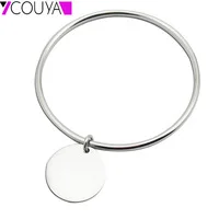 New Fashion plain cuff bangles in stainless steel material shiny fashion women wide cuff bangle bracelet