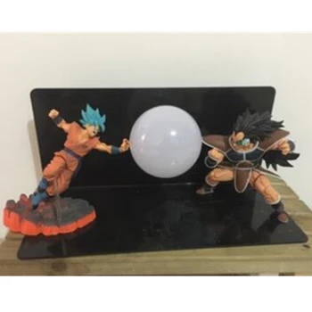

5 "Dragon Ball Z DBZ Son Goku And Super Saiyan With LED Light Table lamp PVC Action Figure Collectible Model Toy D434