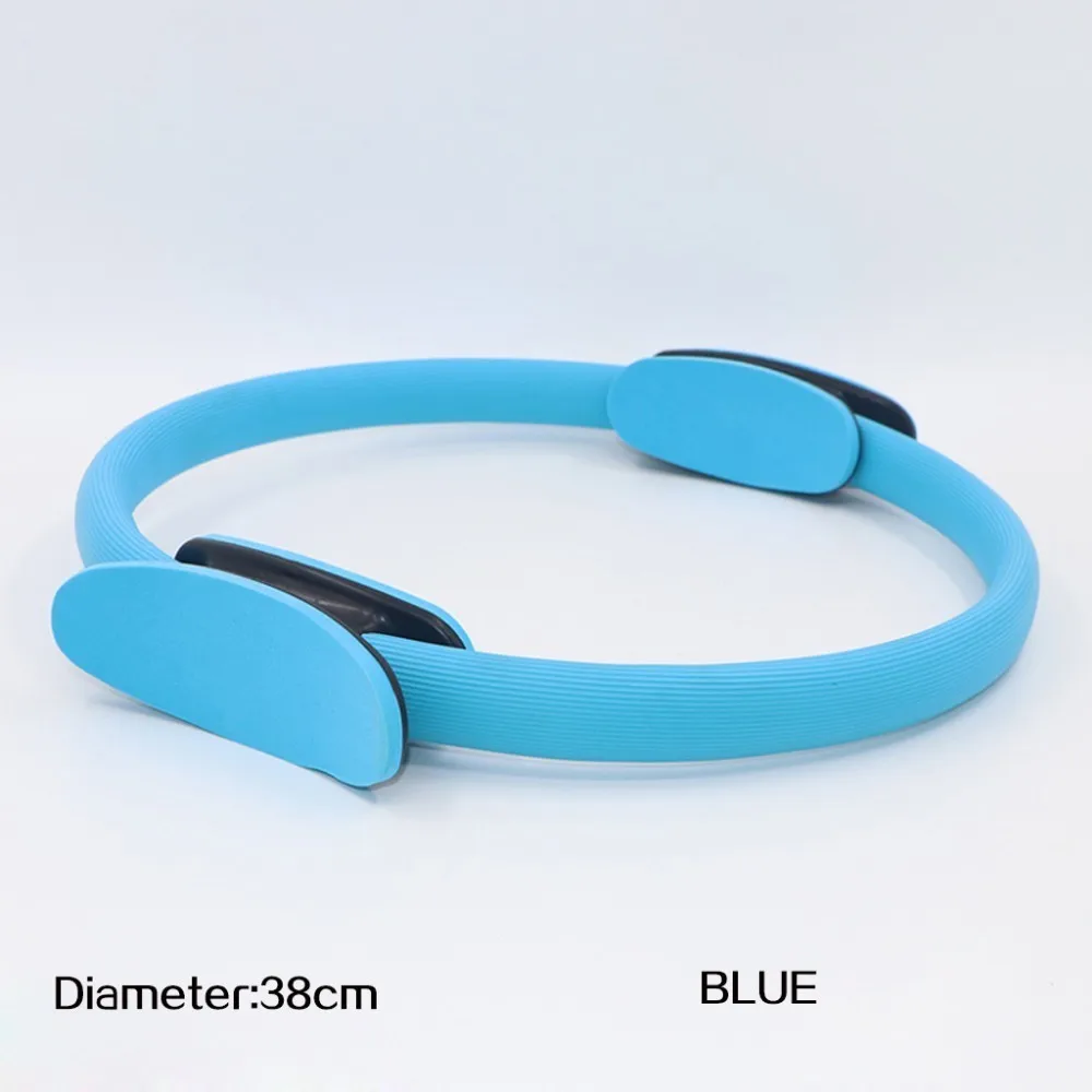 Rexchi кольцо для йоги пилатеса Двойной Захват Йога колесо круг для фитнеса, кроссфита петли Bodybulding тренировки аксессуары - Цвет: Синий
