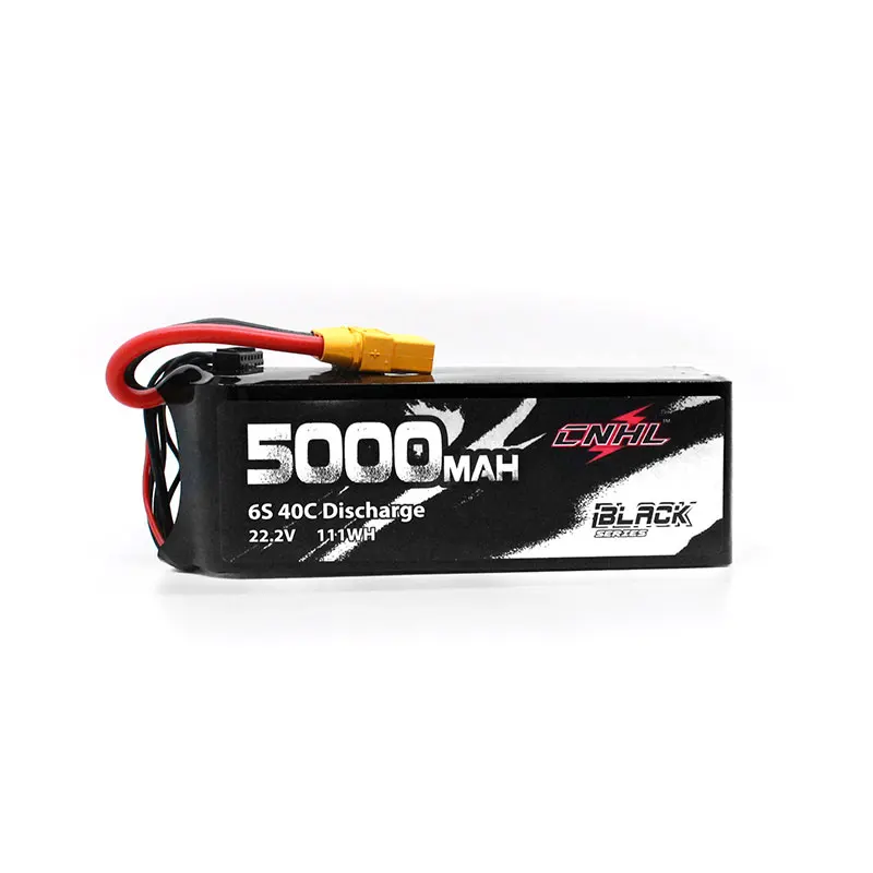 CNHL черная серия 5000mAh 22,2 V 6S 40C Lipo батарея - Цвет: 1PCS