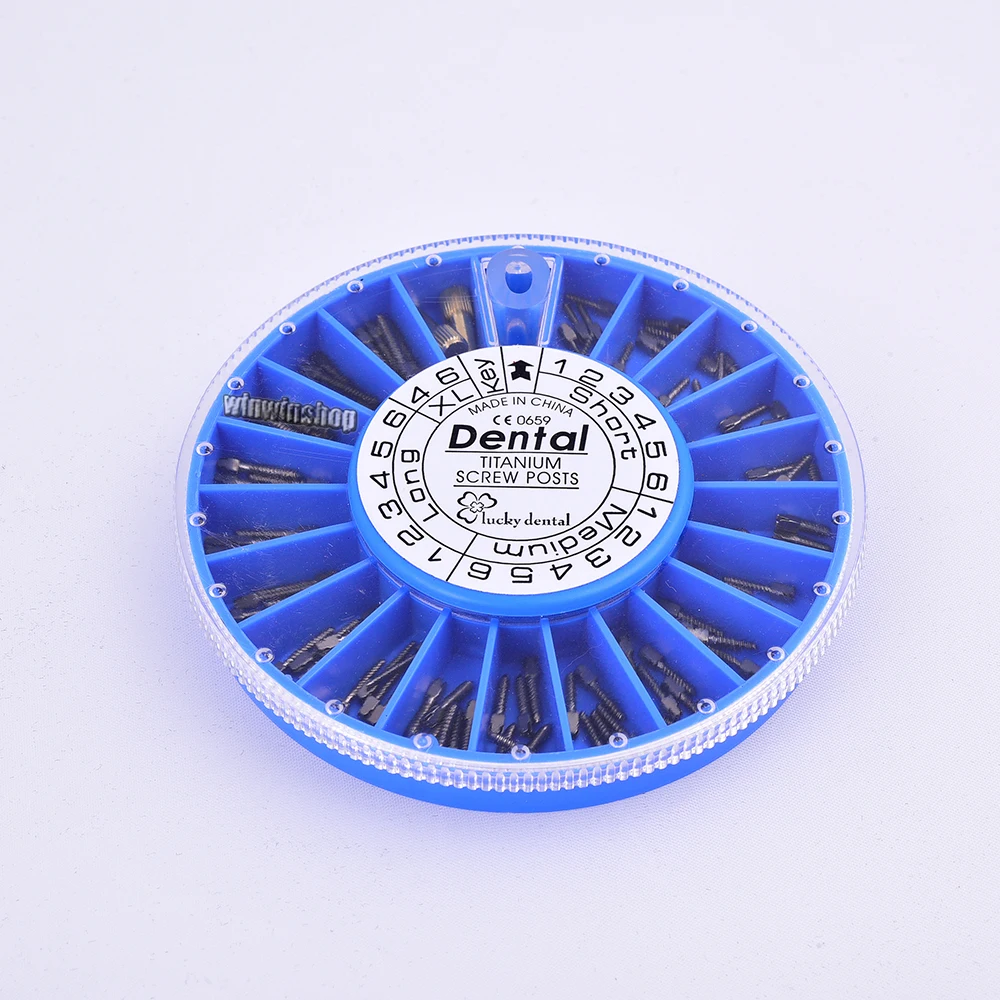 120pcs&2Key Dental Titanium Screw Post Dental Supplies Dental Materials