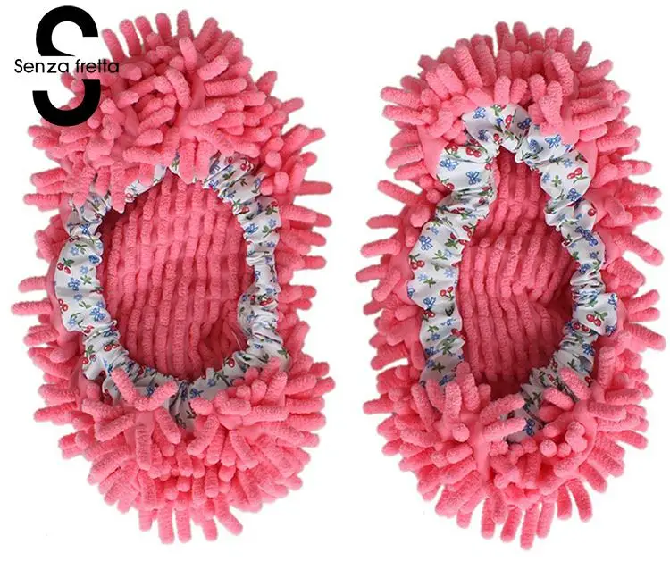 

Senza Fretta 1pair Multifunctional Fiber Slippers Lazy Drag Slippers Women Household Women's Slipppers Sweep Tools Scarpe Donna
