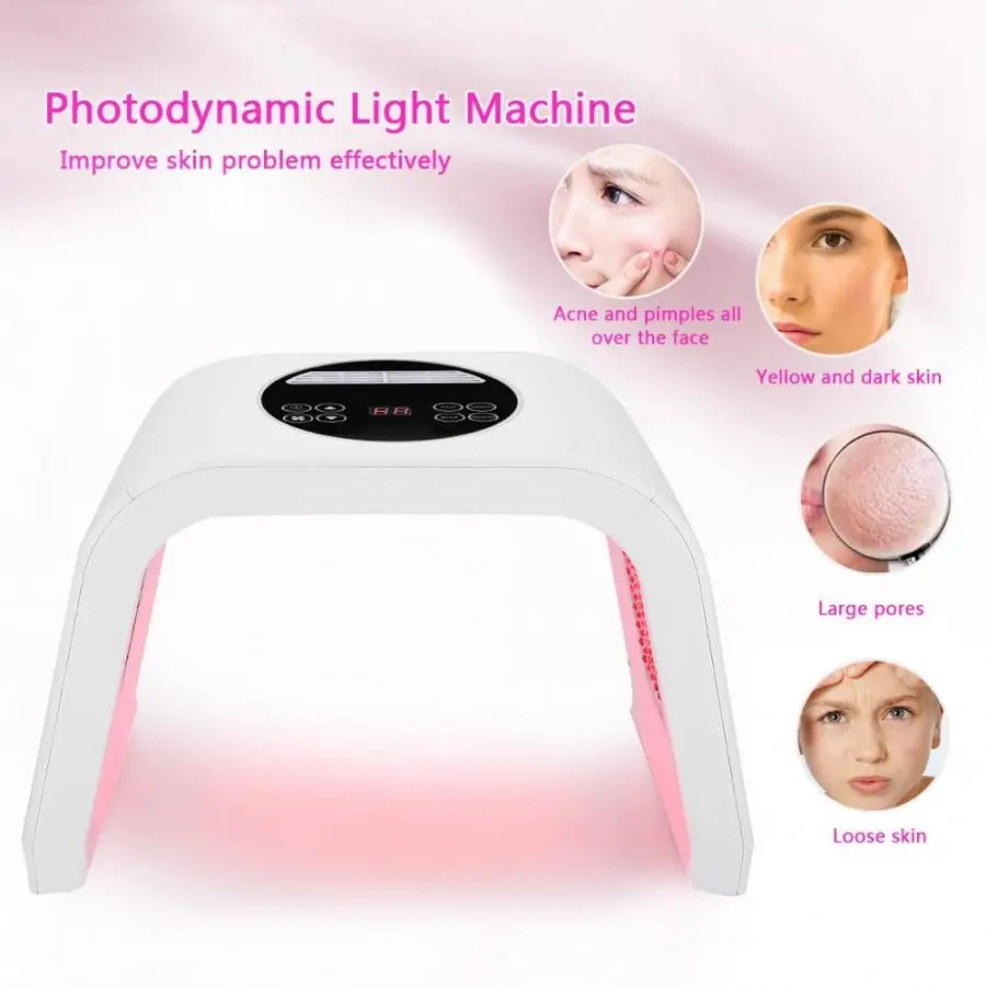 4 цвета pdt светодиоды свет красота фотодинамическая лампа акне лечение кожи омолаживатель
