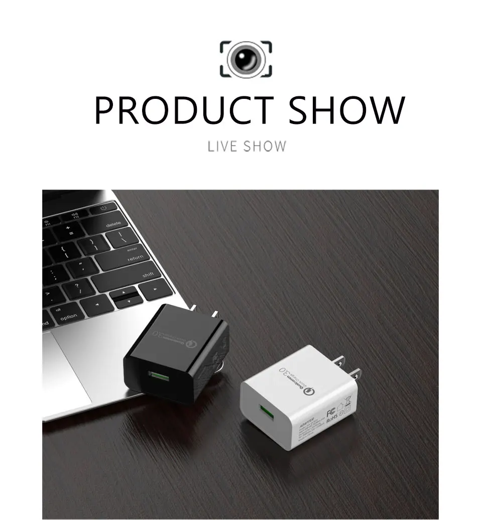 US Adapter USB Charger Mobile Phone Chargers USA Electrical Socket For Electronic Equipment in United States QC3.0 Fast Charging (12)