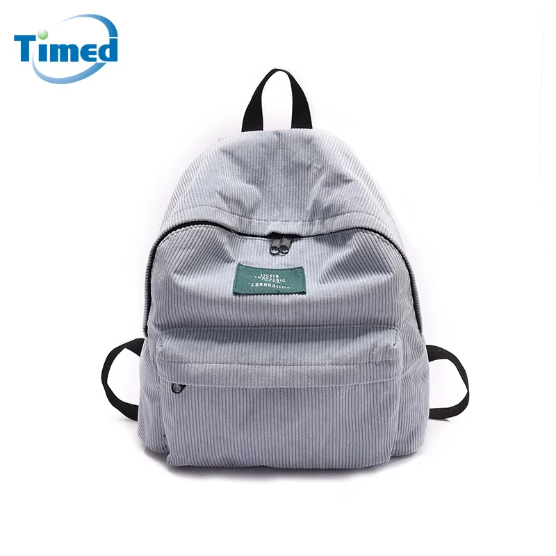 

New Women's Backpacks Solid Casual Bag High Quality Corduroy Preppy Style Travel Bag Vintage School Bag For Female Computer Bag
