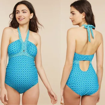 

Maternity Swimwear Women Plus Size Pregnant Swimsuit Plaid Pregnancy One Piece Suit Bikini Beachwear tankini bañador premamá L4
