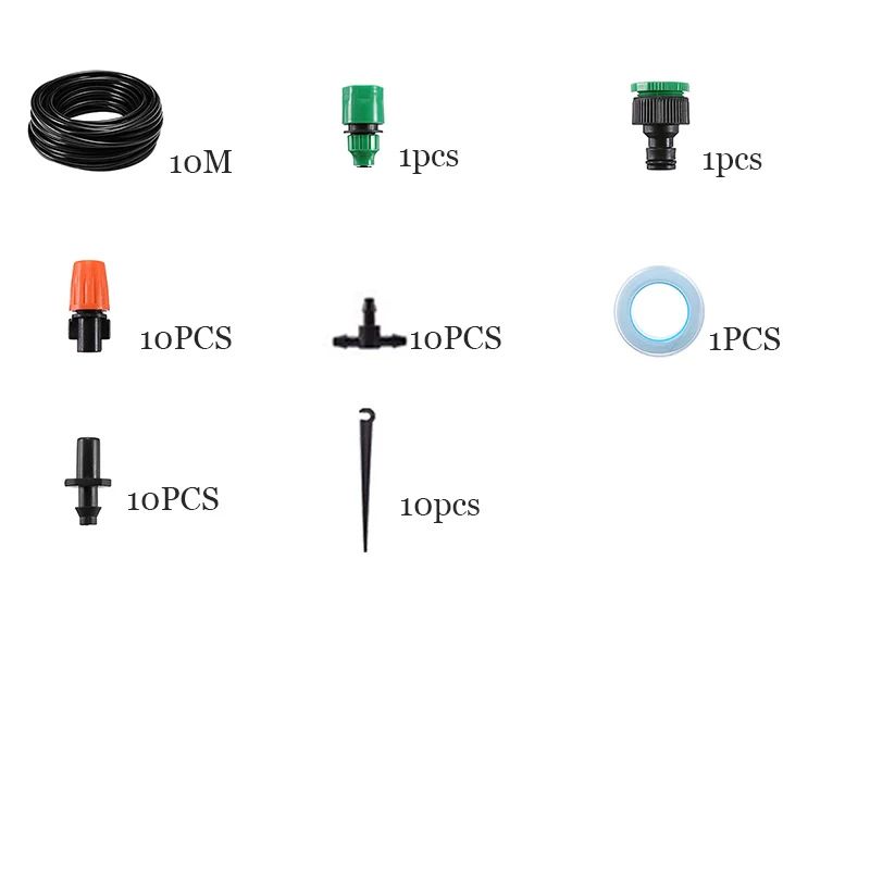 30 м Сад капельного орошения системы спринклера орошения полива комплект с запотеванием орошения спринклер тройник адаптер - Цвет: 10M