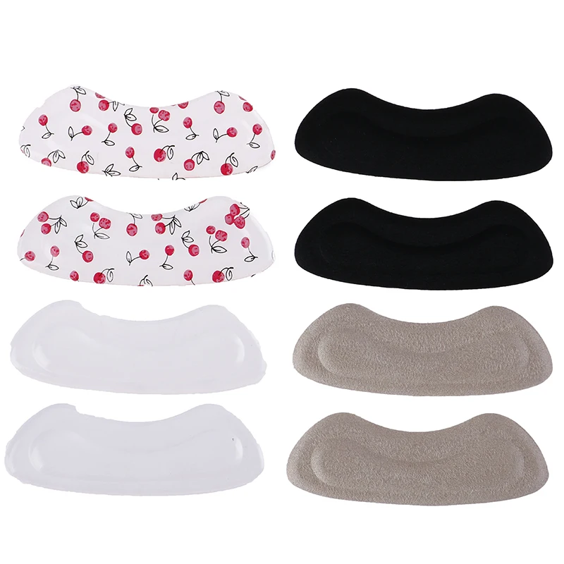 New 1Pair  Silicone Gel Women Heel Inserts protector Foot feet Care Shoe Insert Pad Insole Cushion 4styles