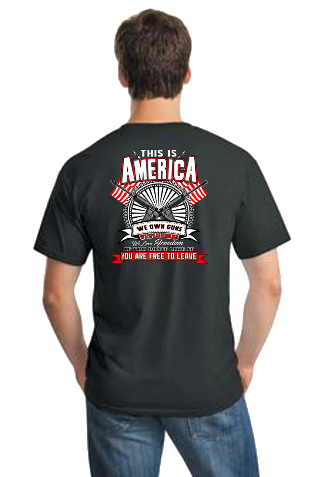 Patriotic America We Own Guns Love Freedom Mens Short Or Long Sleeve T Shirt Cool Casual pride t shirt men Unisex New | Мужская одежда