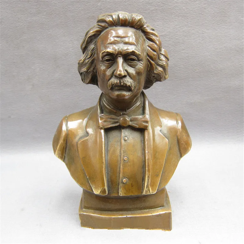 

1/4 Bust Physicist Scientist Pure Cupper Craftwork Sculpture Desktop Decoration G1541
