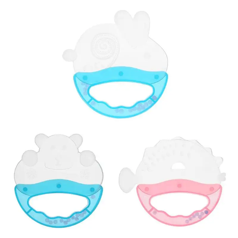 

Cartoon Silicone Baby Teether Teething Training Pacifier Chew Oral Tool